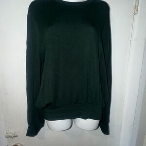 BLEUSALT Deep Hunter Green The Bubble Crew Neck Sweater-M